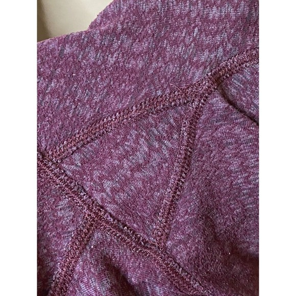 Lululemon Wunder Under Crop Textured Ziggy Wee September Plum Sz 4 - Picture 4 of 4